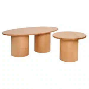 Tables basses en bois pour salons résidences séniors, EHPAD et résidence autonomie.