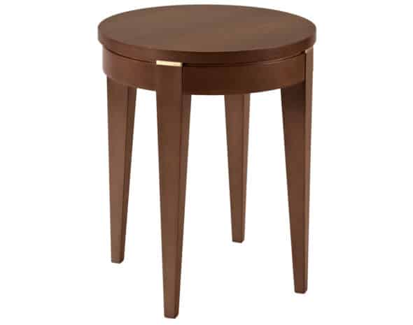 Table d'appoint ronde pour salons résidences séniors, EHPAD et résidence autonomie.