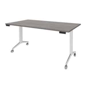 Table ergonomique avec plateau rabattable, table à roulettes pour salle à manger EHPAD, résidence séniors et résidence autonomie.