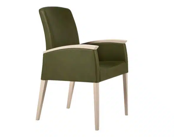 Chaise avec accoudoirs pour personnes âgées en EHPAD, résidences séniors, résidences autonomie.