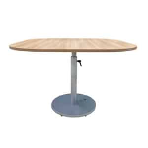 Table à hauteur variable, ergonomique, table patins téflon ou table à roulettes pour salle à manger EHPAD, résidence séniors et résidence autonomie.