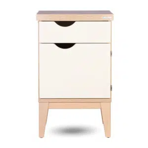 Table de chevet avec 1 tiroir et 1 porte pour chambre ehpad, résidence séniors et collectivités