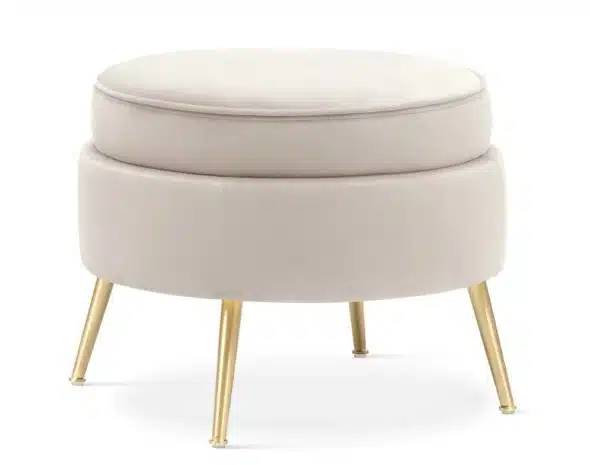 Pouf contemporain pour aménagement de salon en résidence séniors, ehpad et résidence autonomie.