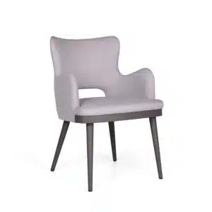 Chaise avec accoudoirs et dossier ouvert pour personnes âgées en EHPAD, résidences séniors, résidences autonomie.