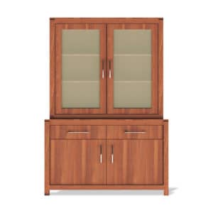 Armoire vitrine avec tiroirs et portes pour EHPAD, résidences seniors, résidence autonomie.