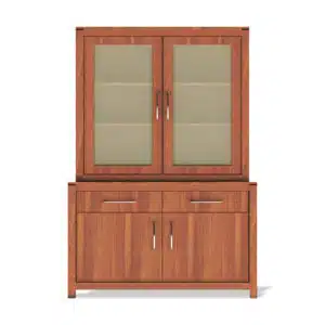Armoire vitrine avec tiroirs et portes pour EHPAD, résidences seniors, résidence autonomie.