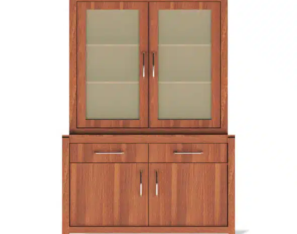 Armoire vitrine avec tiroirs et portes pour EHPAD, résidences seniors, résidence autonomie.