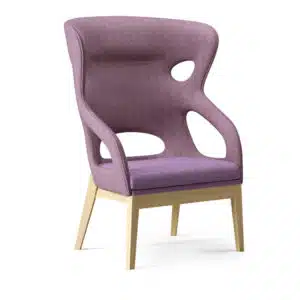 Fauteuil contemporain pour personnes âgées en résidence séniors.