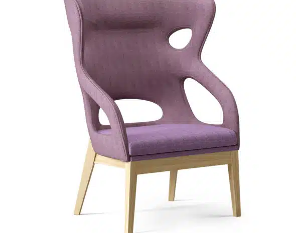 Fauteuil contemporain pour personnes âgées en résidence séniors.