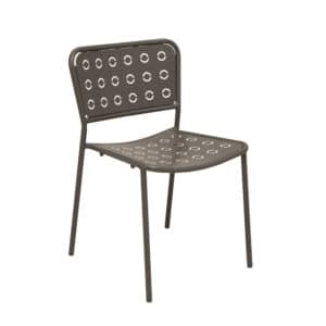 Chaise en métal mobilier extérieur pour EHPAD, résidences séniors et résidences autonomie.